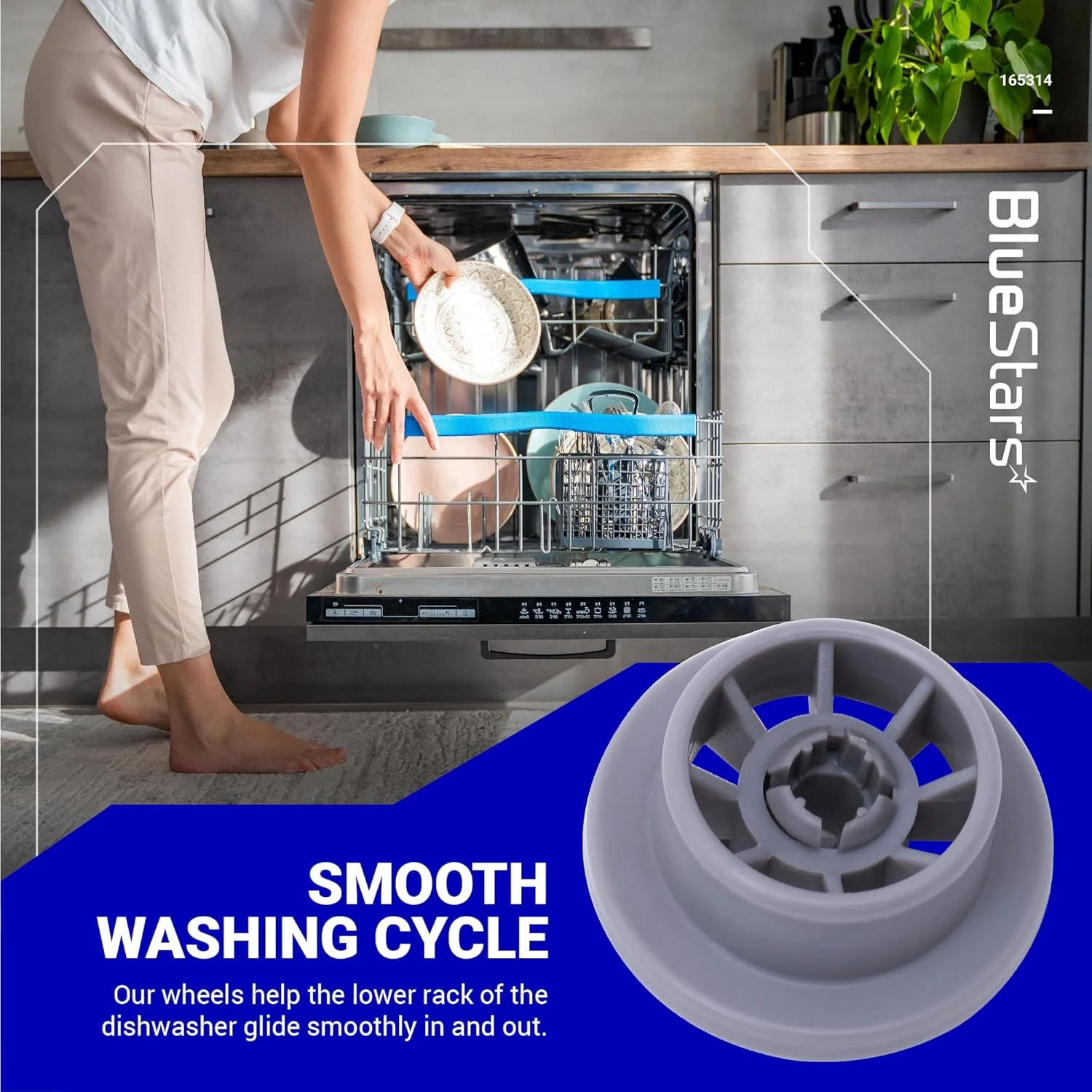 [Lifetime Warranty] 165314 Dishwasher Lower Rack Wheel - Pack of 12 - Image 4