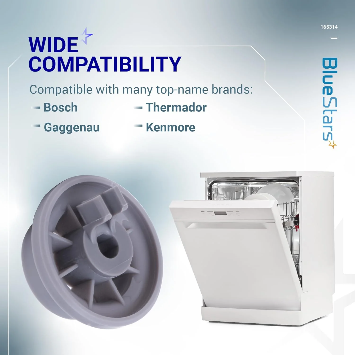 [Lifetime Warranty] 165314 Dishwasher Lower Rack Wheel - Pack of 12 - Image 5