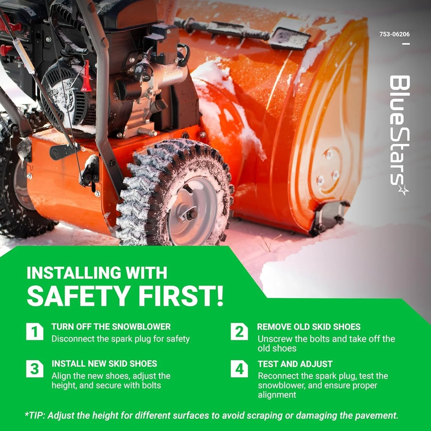 [Lifetime Warranty] 753-06206 Snow Thrower Polymer Slide Shoe Kit - Image 9