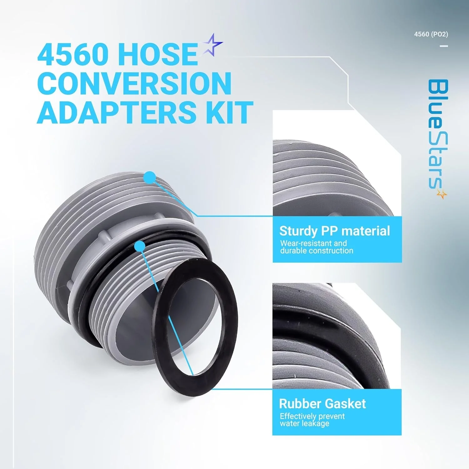 [Lifetime Warranty] 40mm to 1 1/2 Inch Conversion Kit - Pool Hose Adapter - Image 3