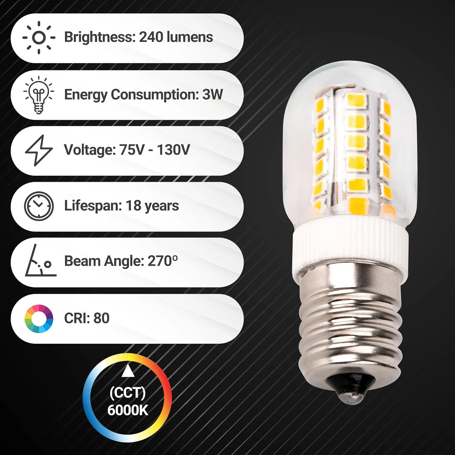 [Lifetime Warranty] 8206232A Microwave LED Bulb - Image 3