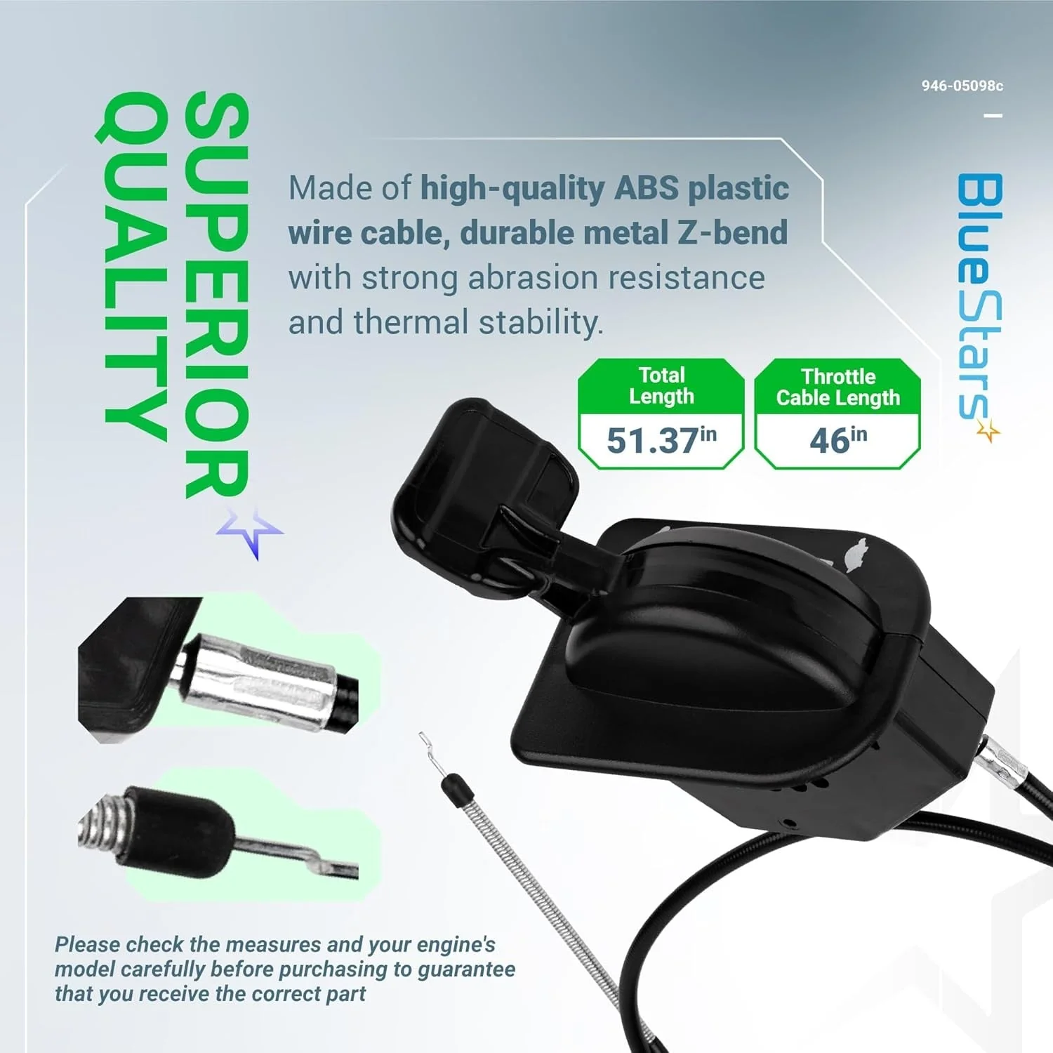 [Lifetime Warranty] 946-05098C Throttle Choke Cable - Image 3