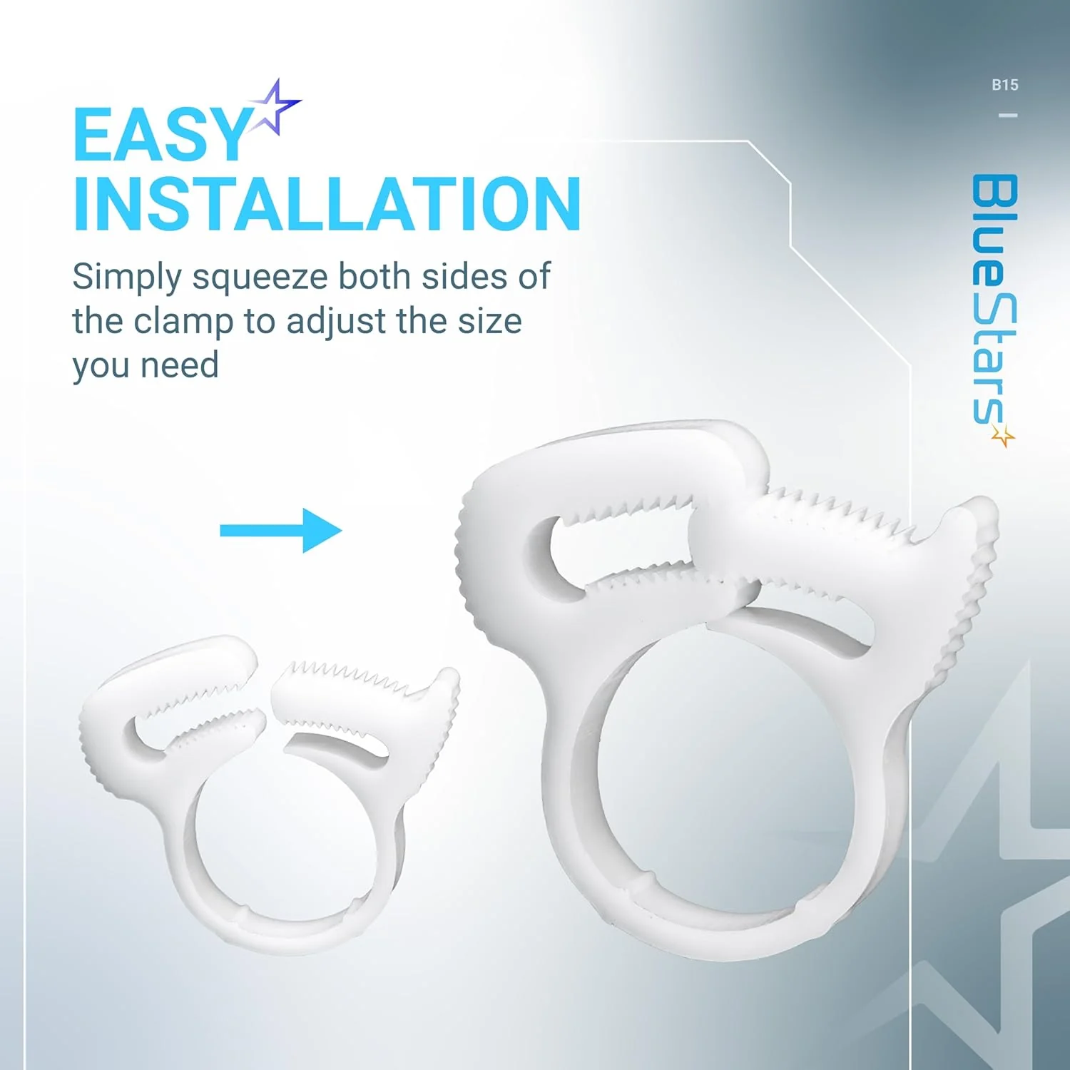 [Lifetime Warranty] B15 Sweep Hose Attachment Clamp Clasp - Pack of 6 - Image 5