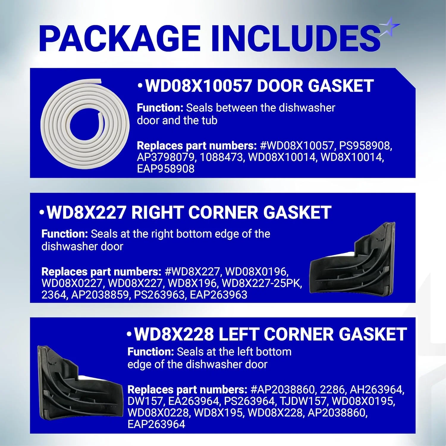 [Lifetime Warranty] Dishwasher Door Gasket Seal WD08X10057 - Image 3