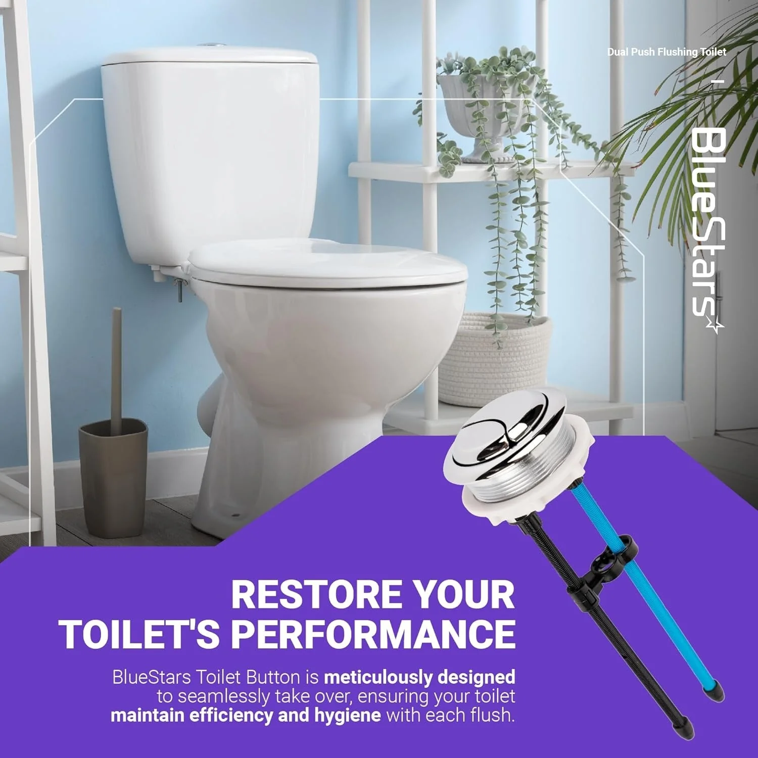 [Lifetime Warranty] 58mm/2.28in Thread Diameter Dual Push Flush Toilet Button - Pack of 2 - Image 4