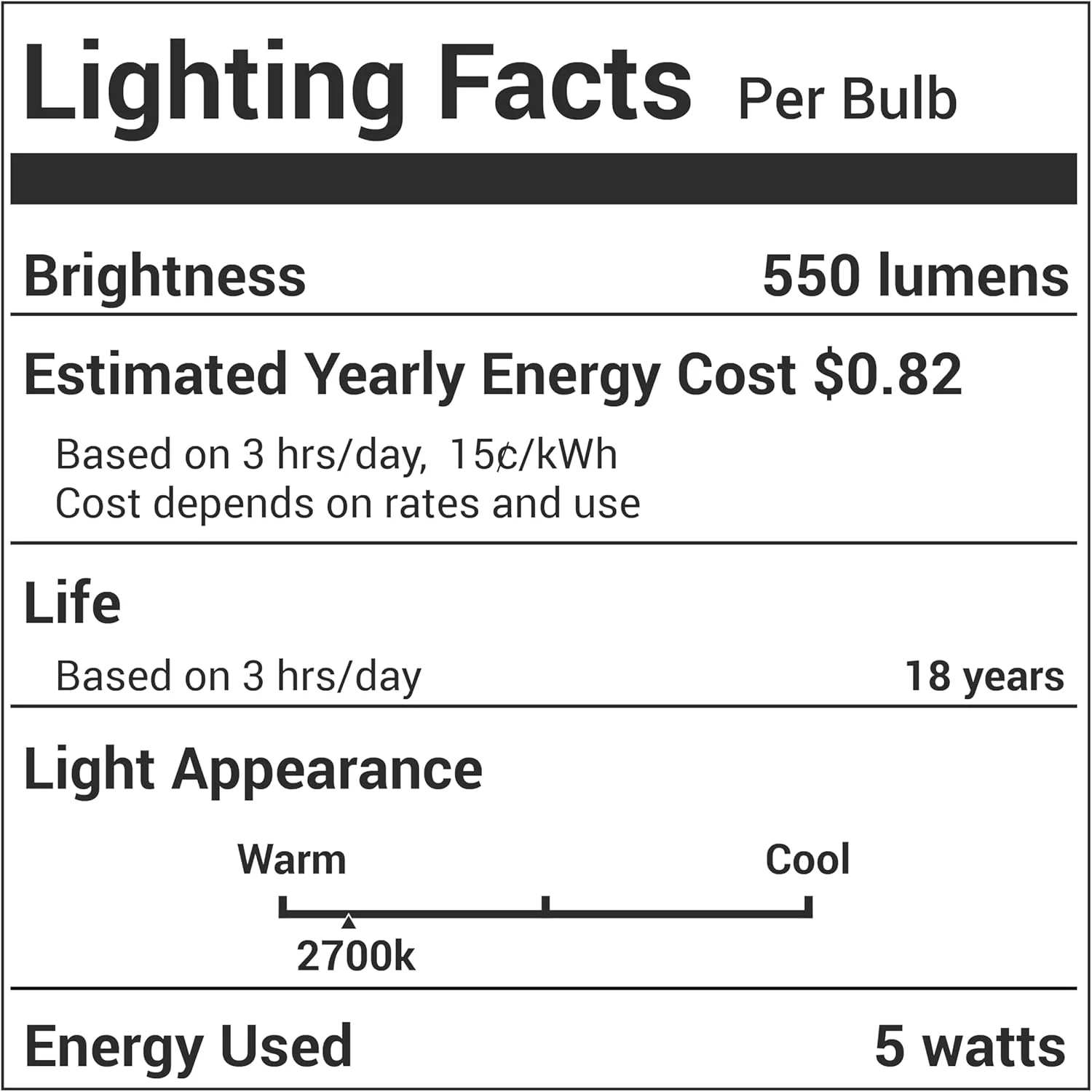 [Lifetime Warranty] G45 E26 Edison LED Filament Globe Bulb 120V 5W (60 Watt Equivalent) - Image 8