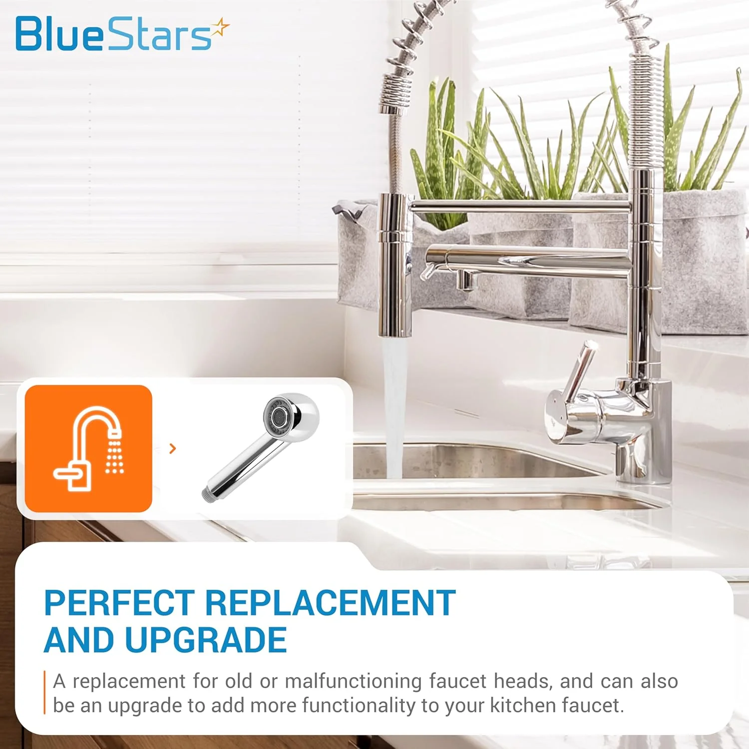 [Lifetime Warranty] Pull Down Bathroom Sink G1/2 13/16 Inch Male Sprayer Head - Image 3