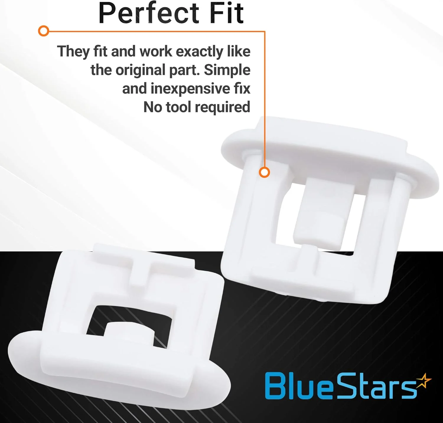 [Lifetime Warranty] WD12X10304 Dishwasher Upper Rack Slide End Cap - Pack of 4 - Image 6